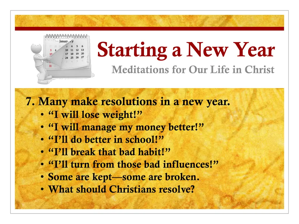 starting a new year meditations for our life 4