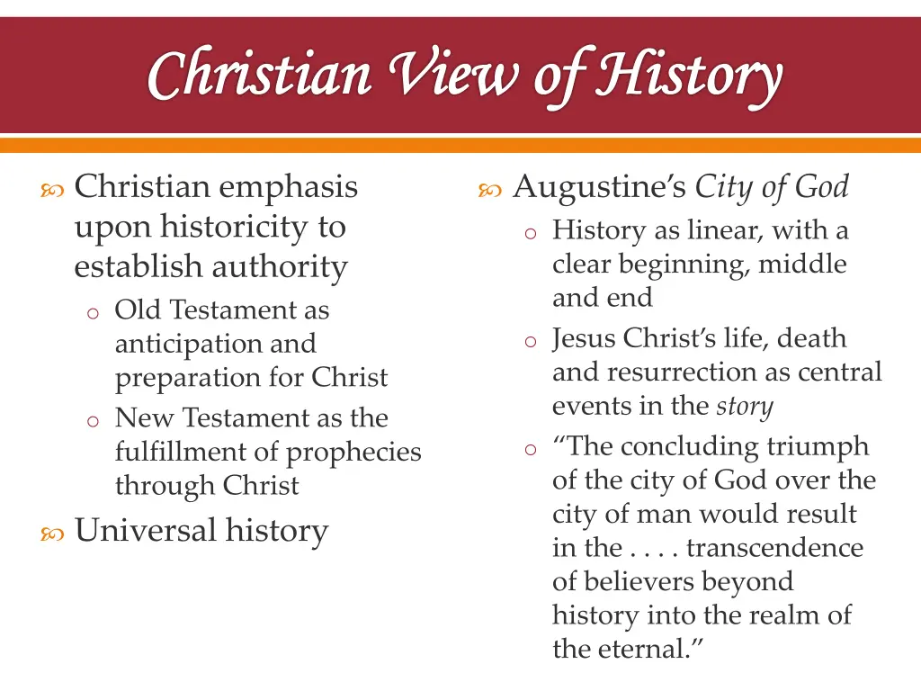 christian view of history