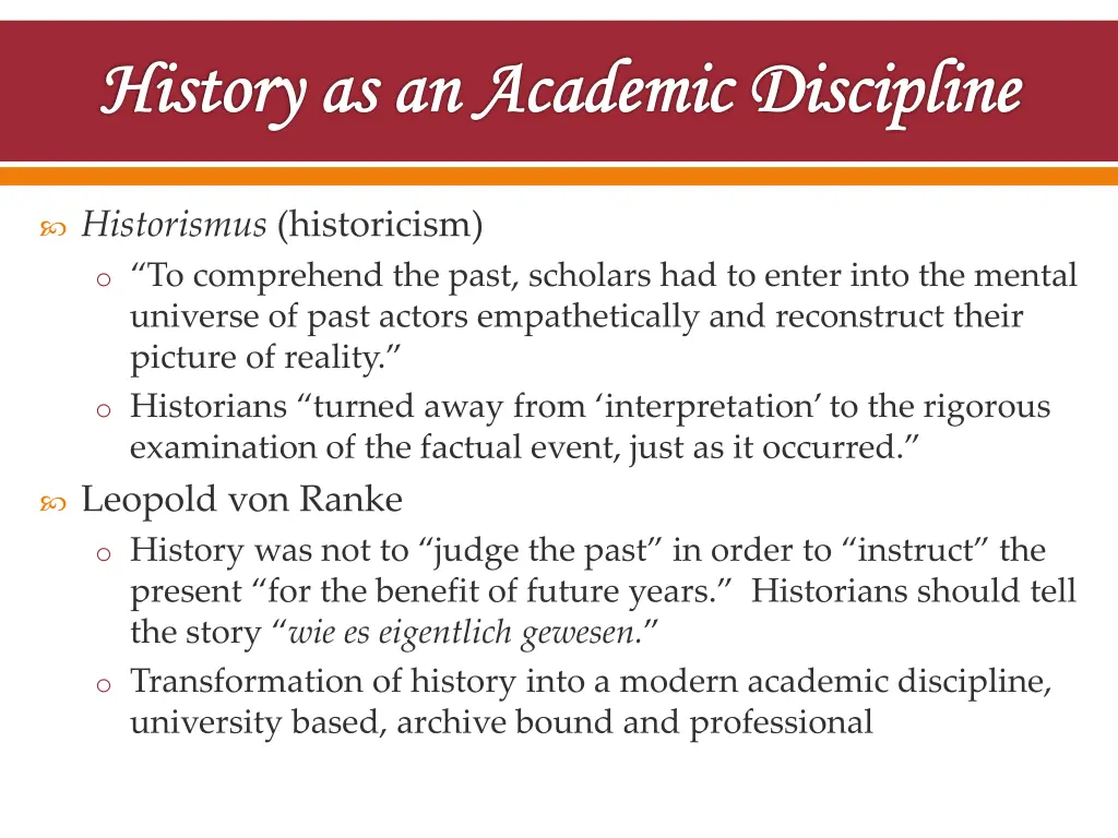 history as an academic discipline