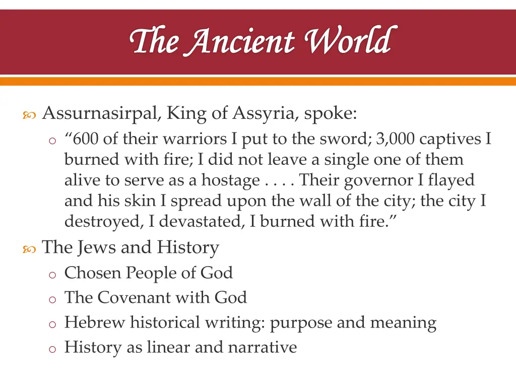 the ancient world