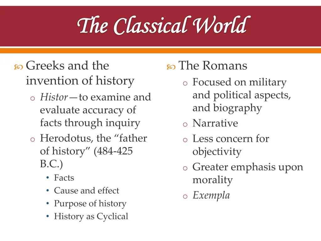 the classical world