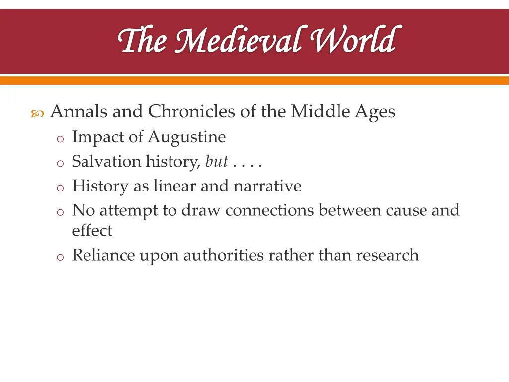 the medieval world