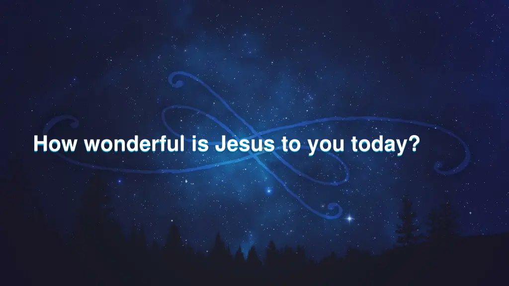 how wonderful is jesus to you today