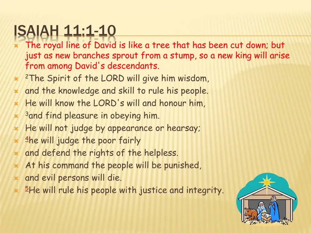 isaiah 11 1 10 the royal line of david is like