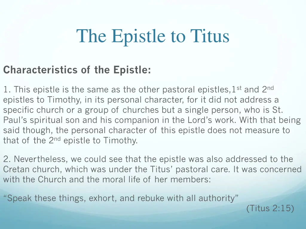 the epistle to titus 10