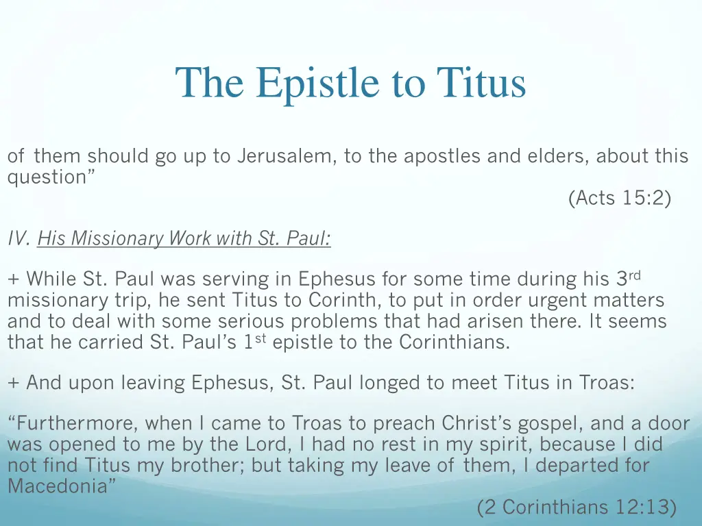 the epistle to titus 3