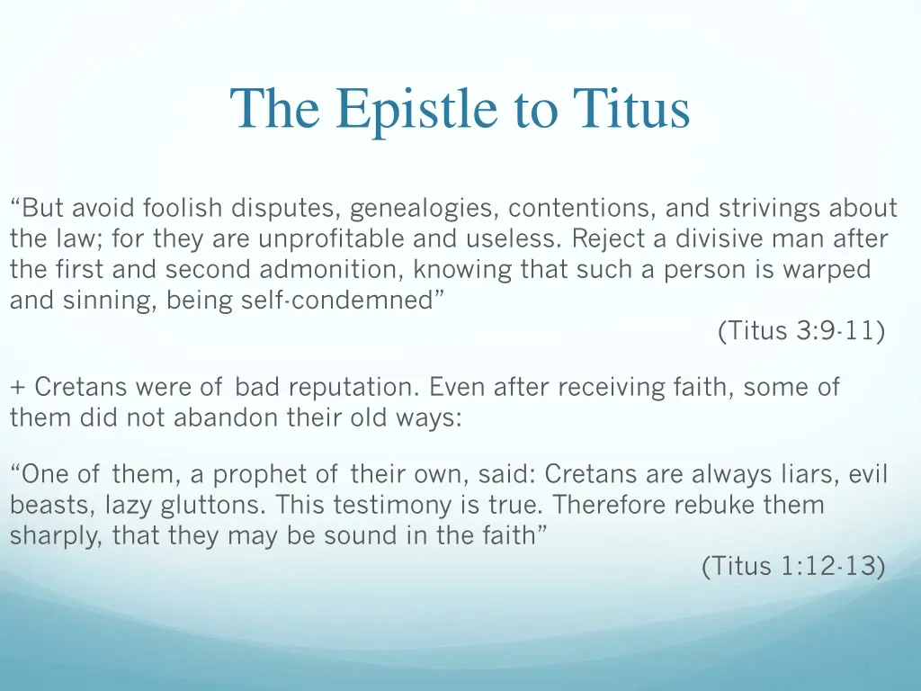 the epistle to titus 9