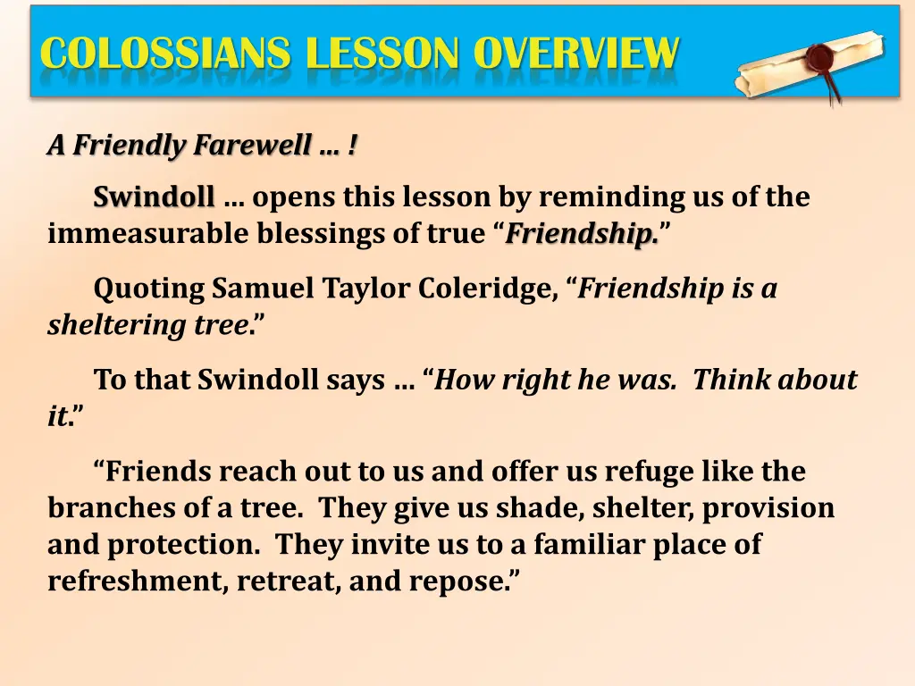 colossians lesson overview