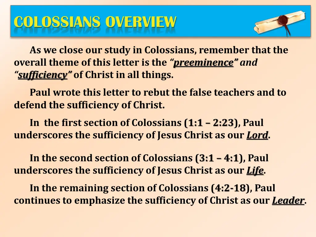 colossians overview