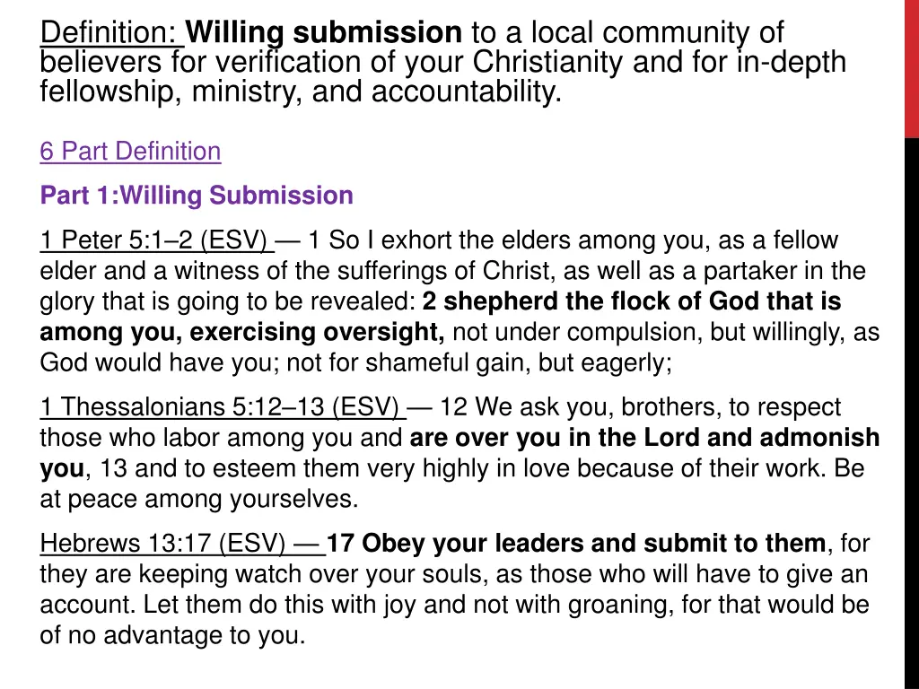 definition willing submission to a local 1