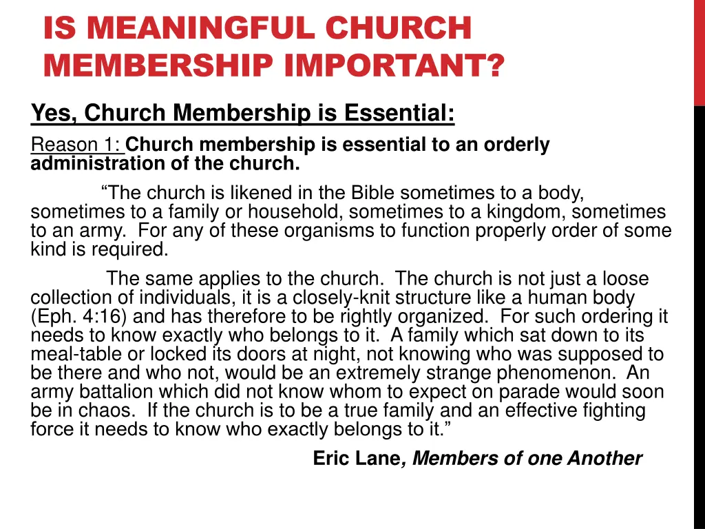 is meaningful church membership important 2