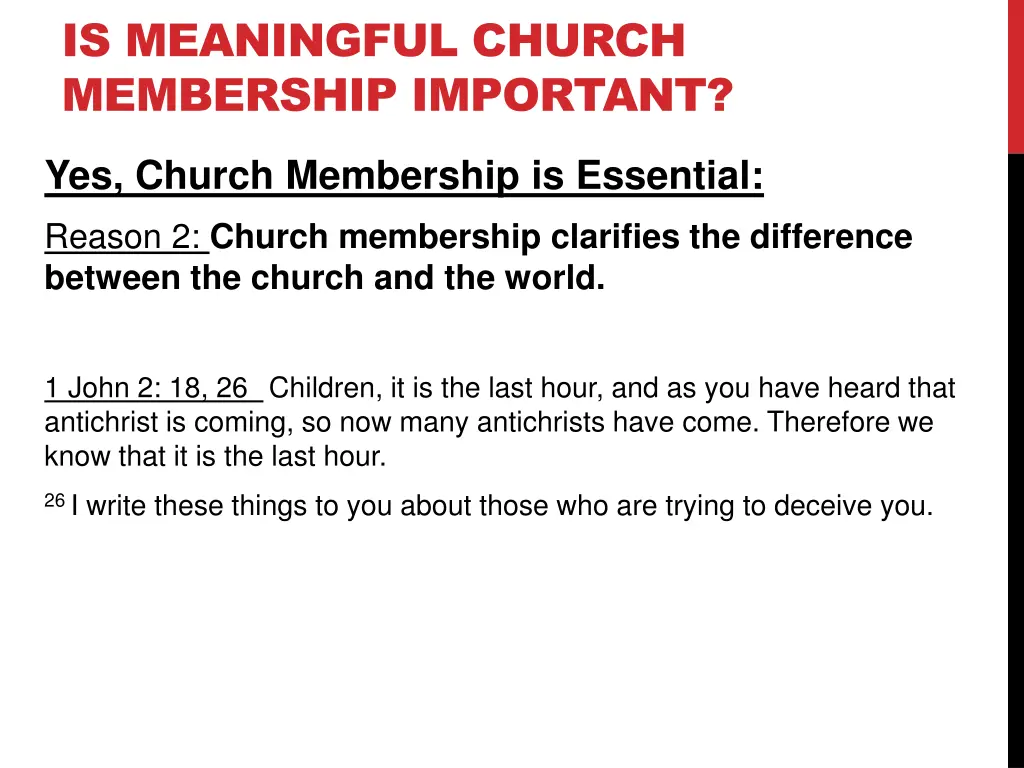 is meaningful church membership important 3