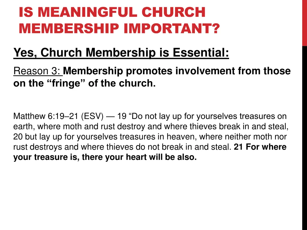 is meaningful church membership important 4