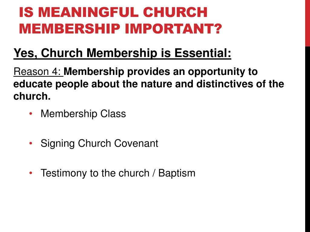 is meaningful church membership important 6