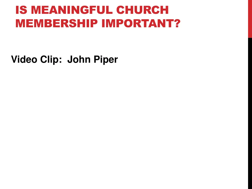 is meaningful church membership important