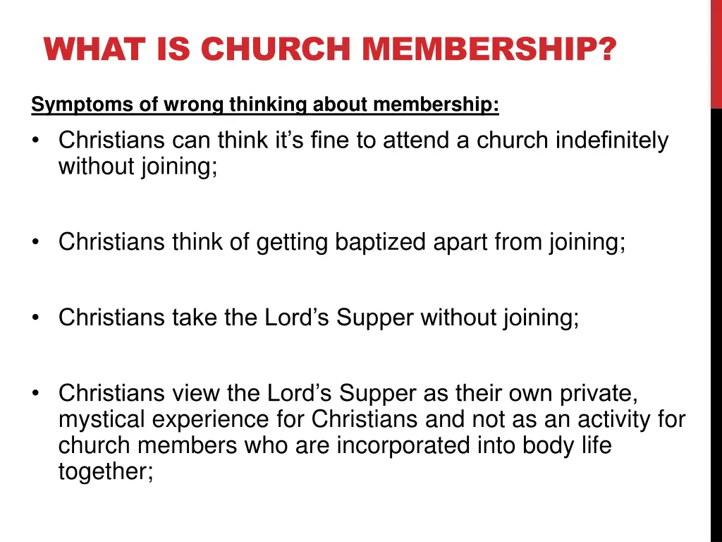 what is church membership 1