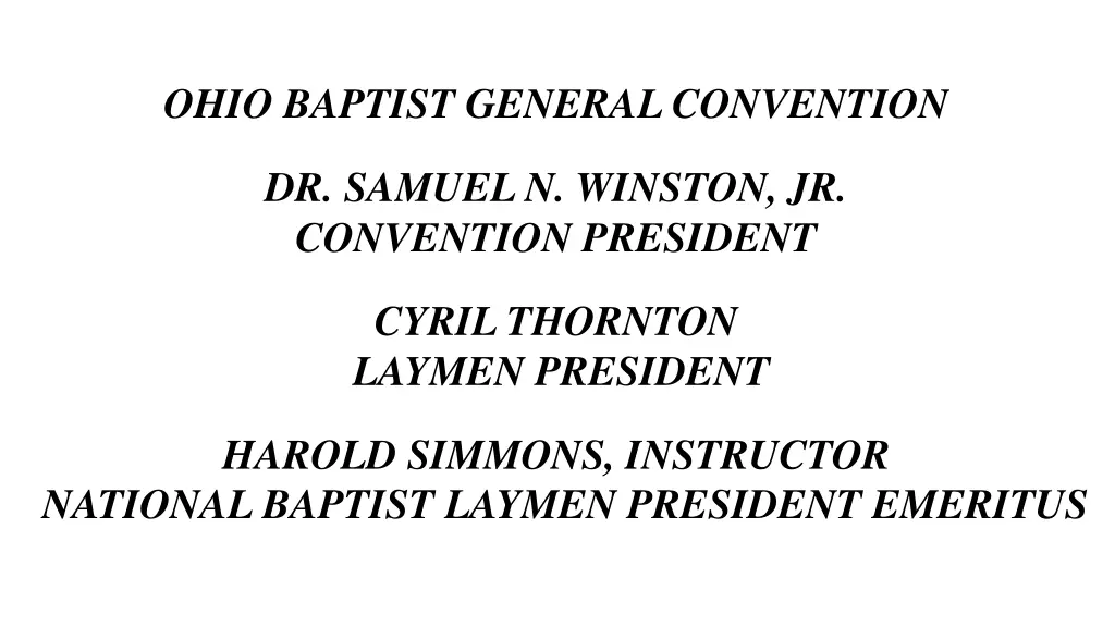 ohio baptist general convention