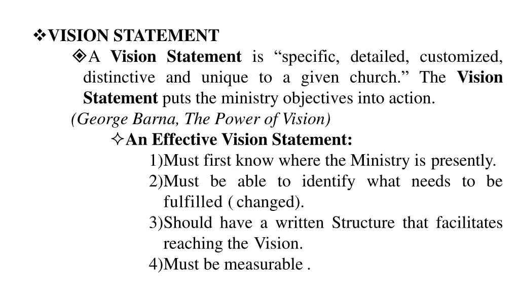 vision statement a vision statement is specific