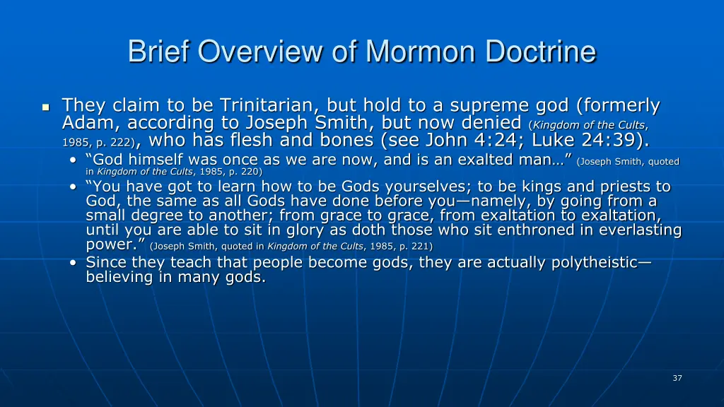 brief overview of mormon doctrine