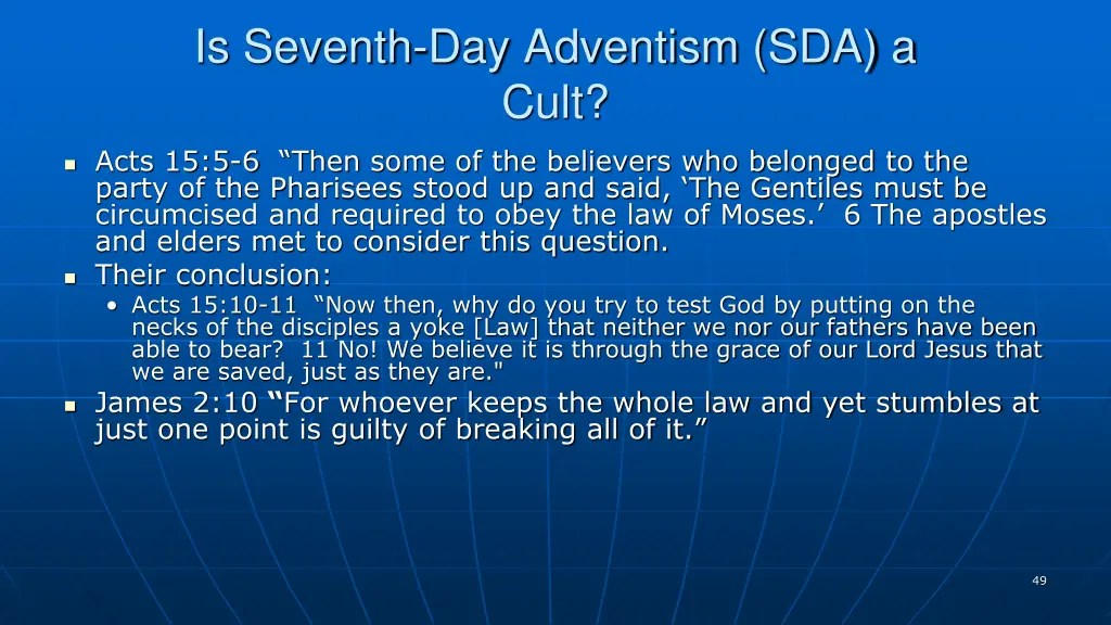 is seventh day adventism sda a cult 1