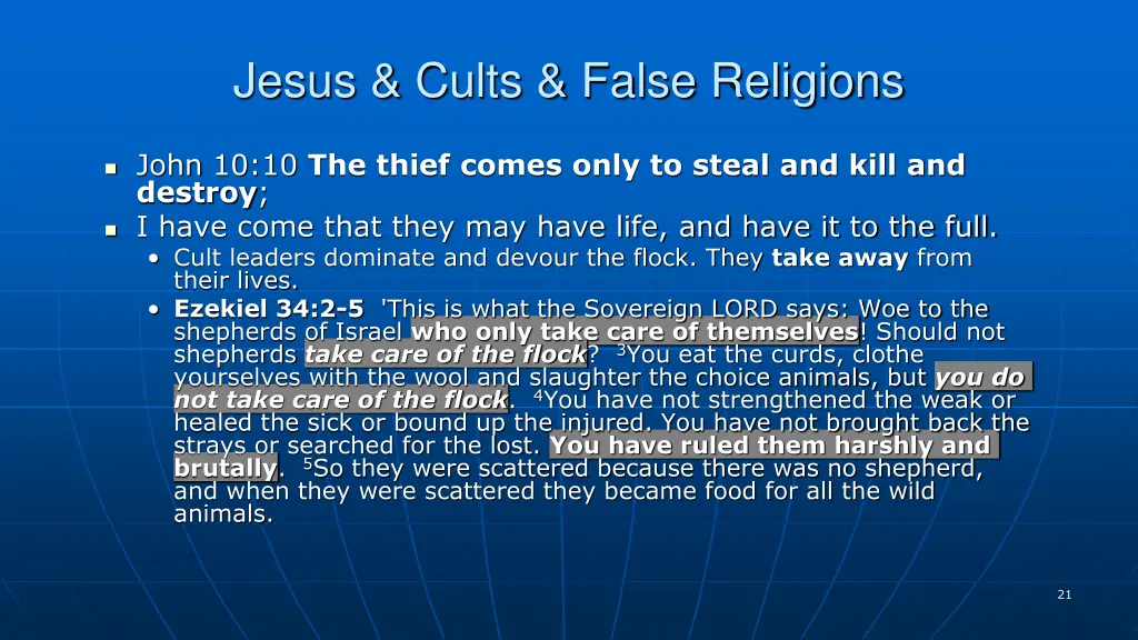 jesus cults false religions