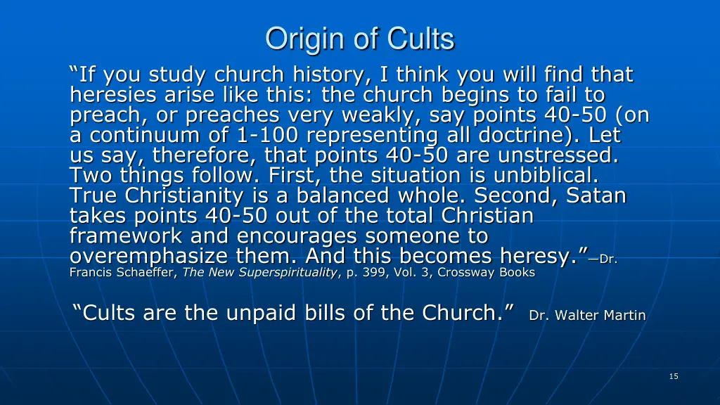 origin of cults