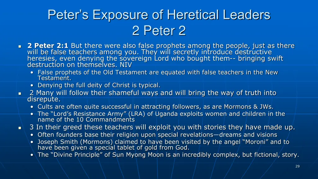 peter s exposure of heretical leaders 2 peter 2