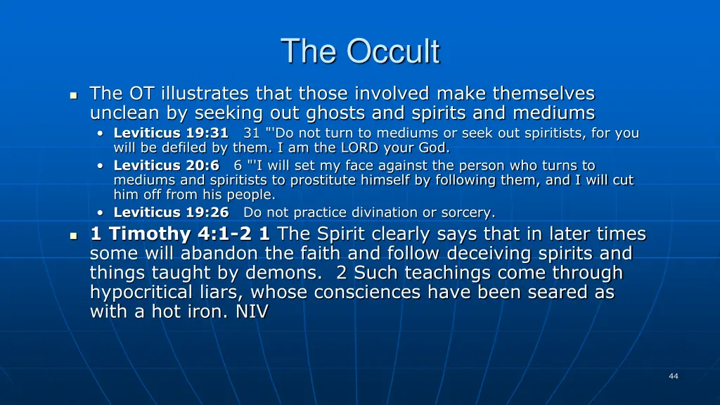 the occult 1