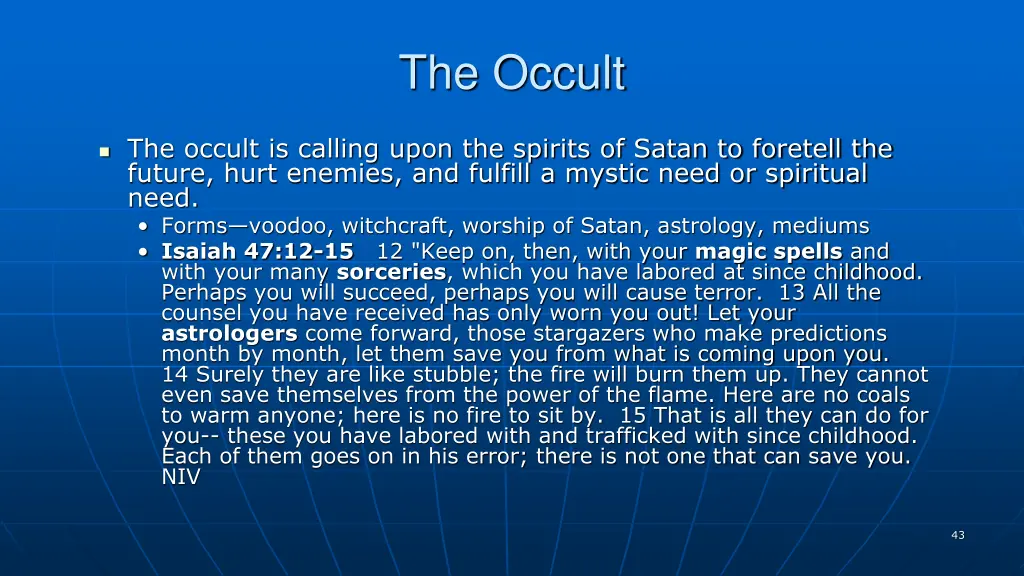 the occult