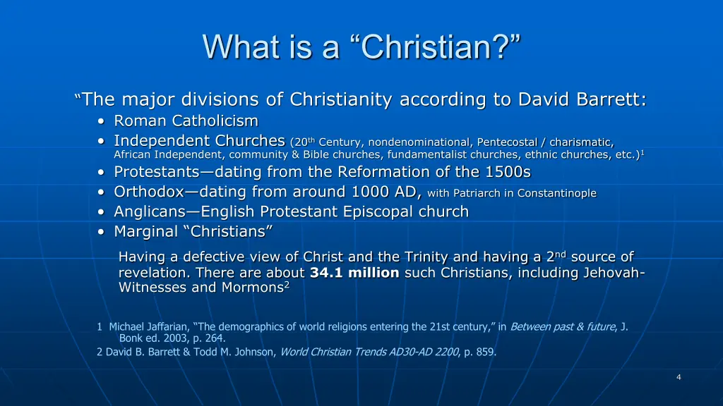 what is a christian