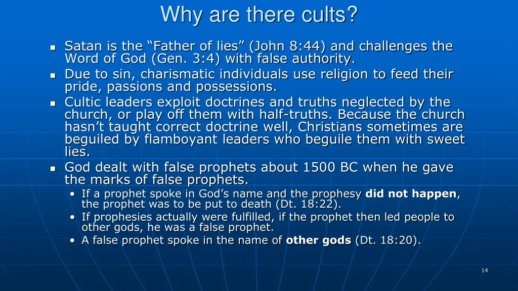 why are there cults