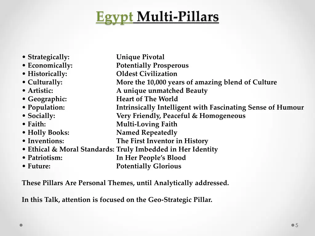 egypt multi pillars