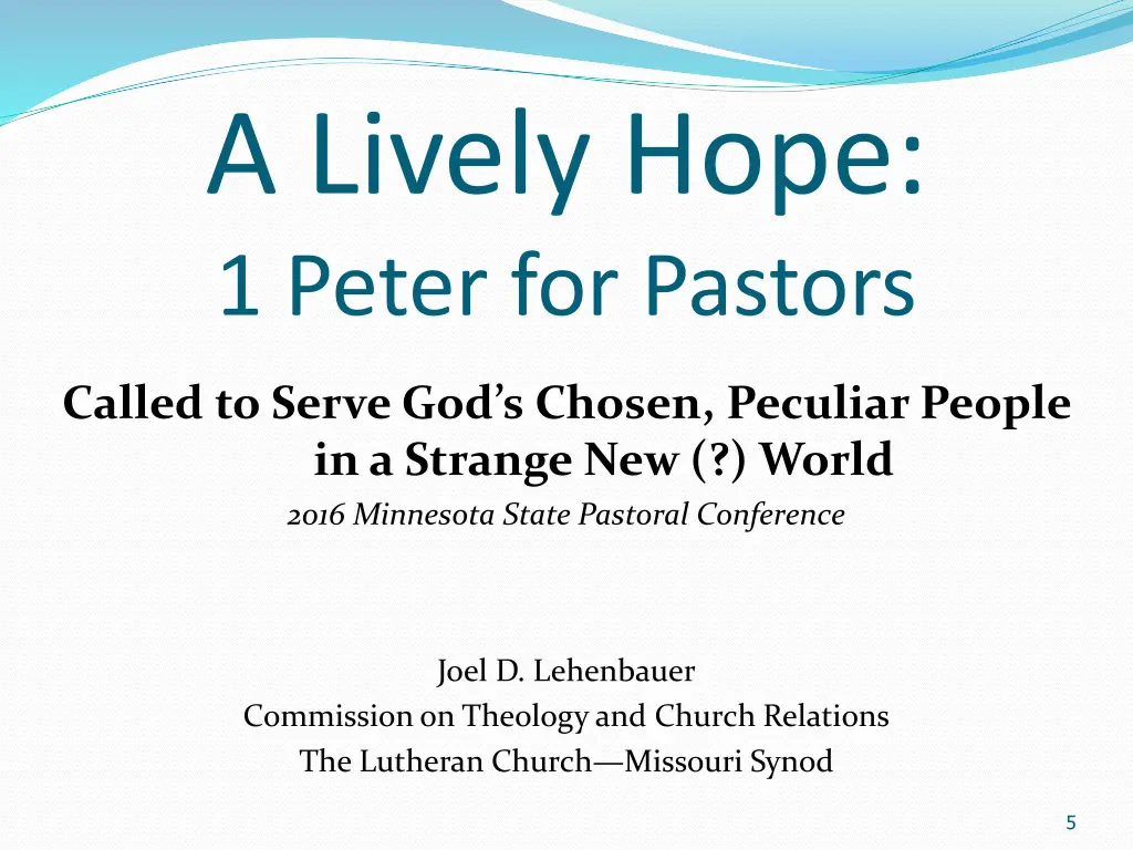 a lively hope 1 peter for pastors 1