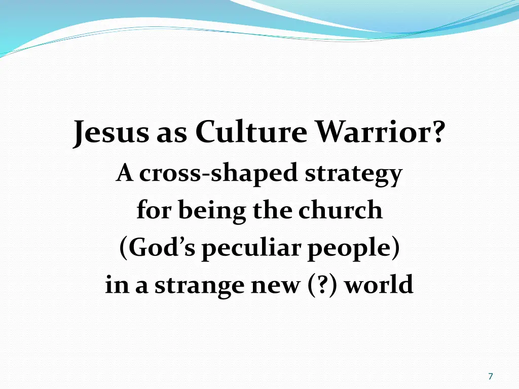 jesus as culture warrior a cross shaped strategy