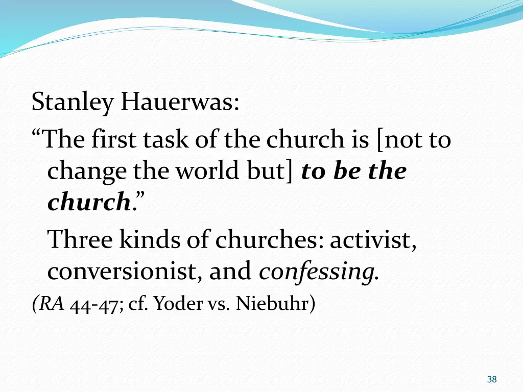 stanley hauerwas the first task of the church