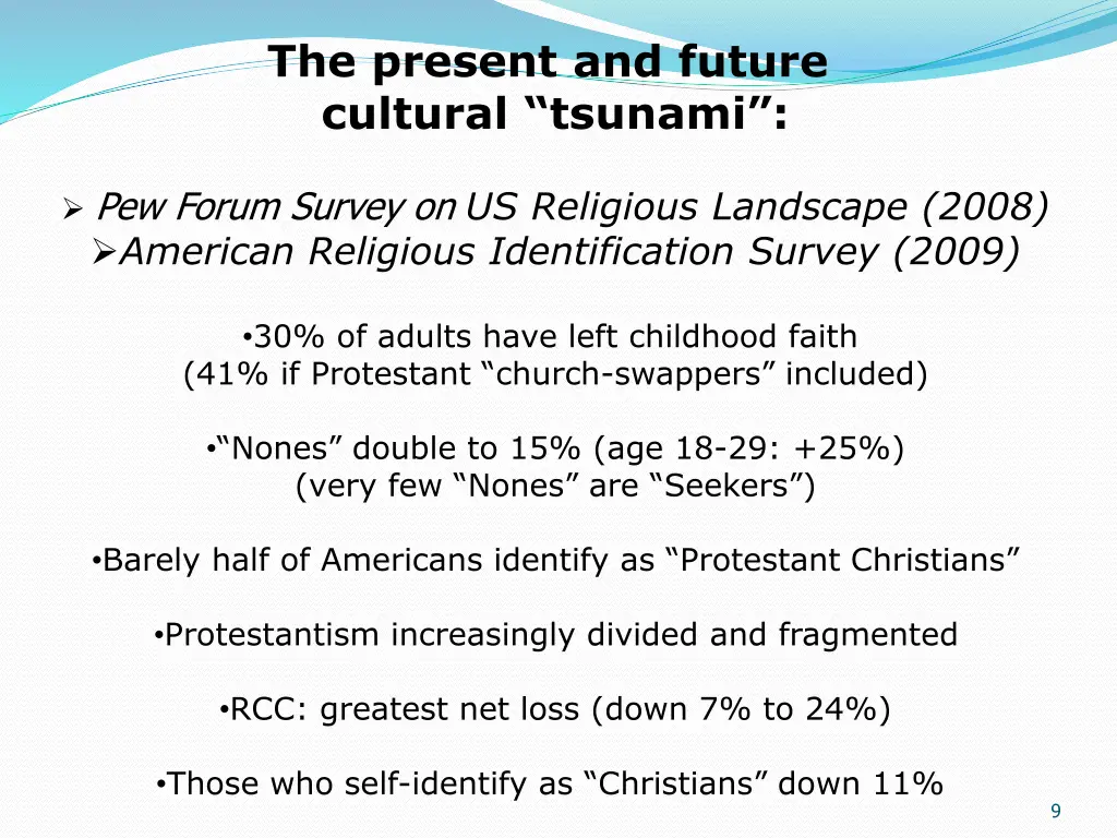 the present and future cultural tsunami