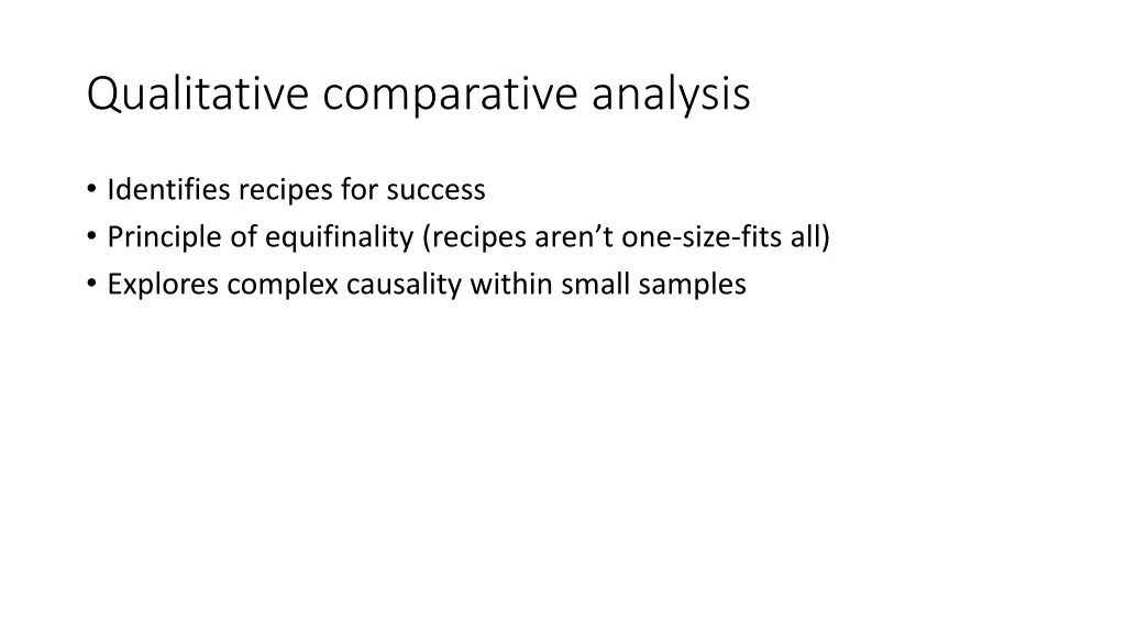 qualitative comparative analysis