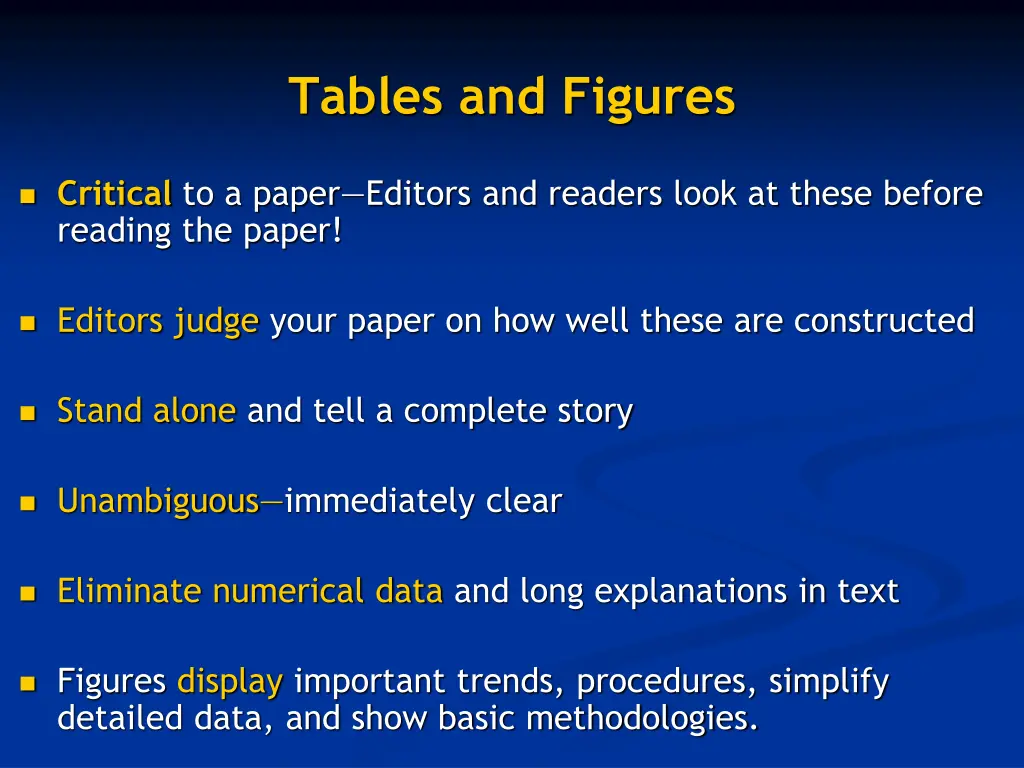 tables and figures