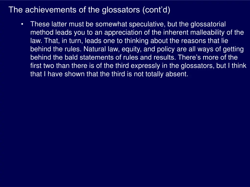 the achievements of the glossators cont d 2