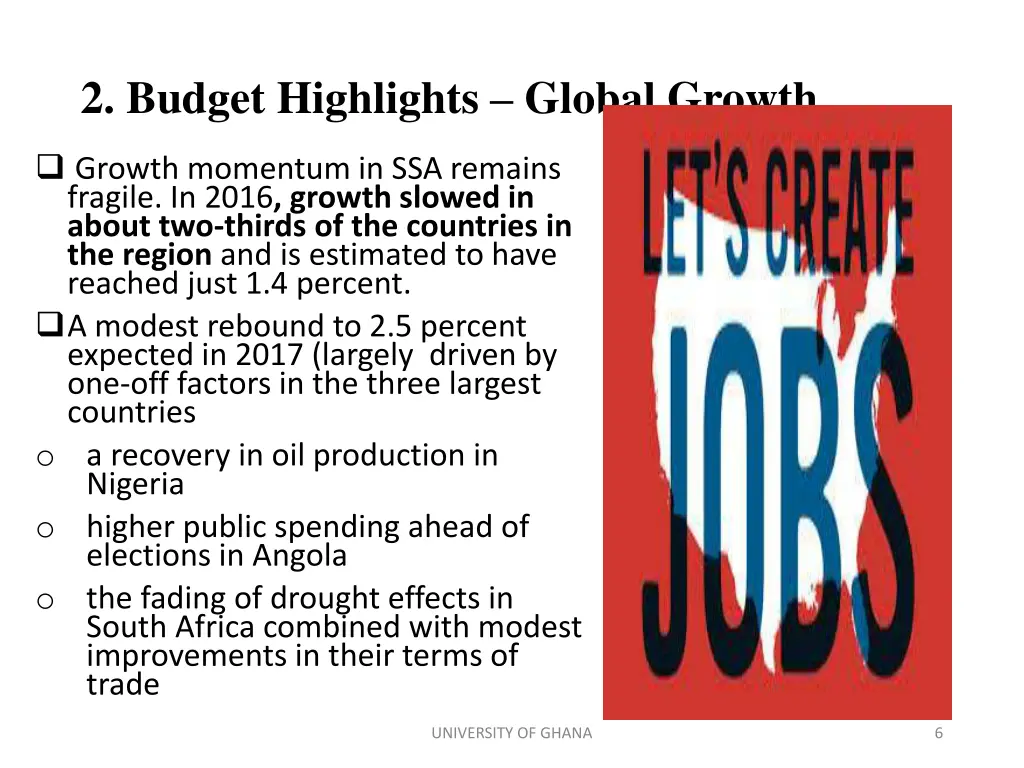 2 budget highlights global growth 1