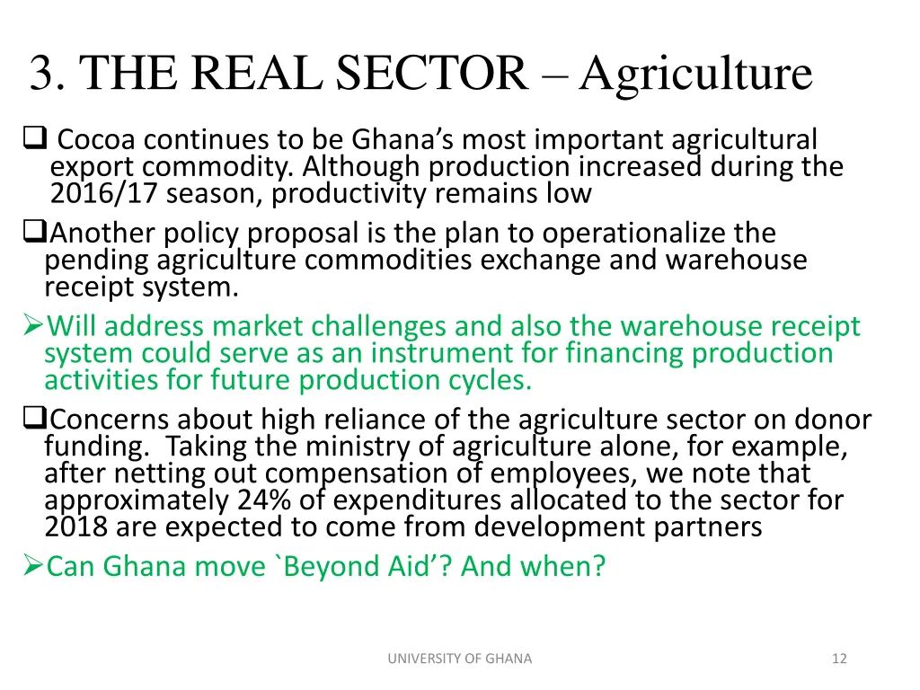 3 the real sector agriculture 1