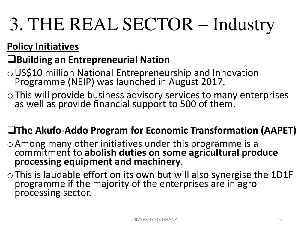 3 the real sector industry