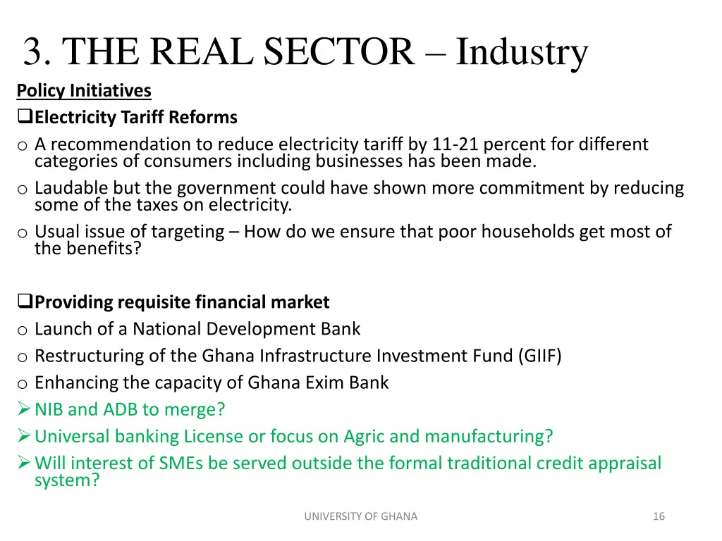 3 the real sector industry policy initiatives 1