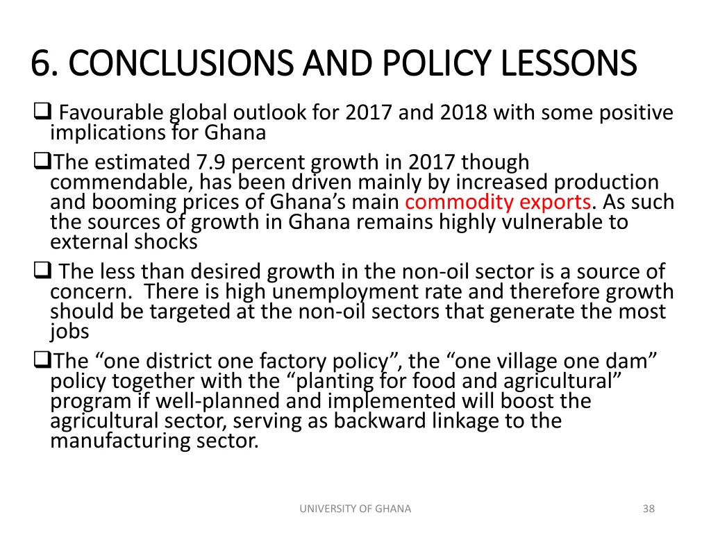 6 conclusions and policy lessons 6 conclusions