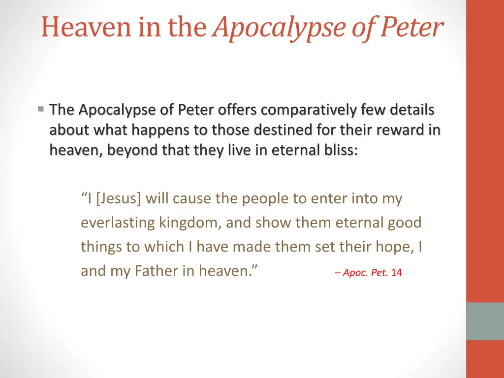 heaven in the apocalypse of peter