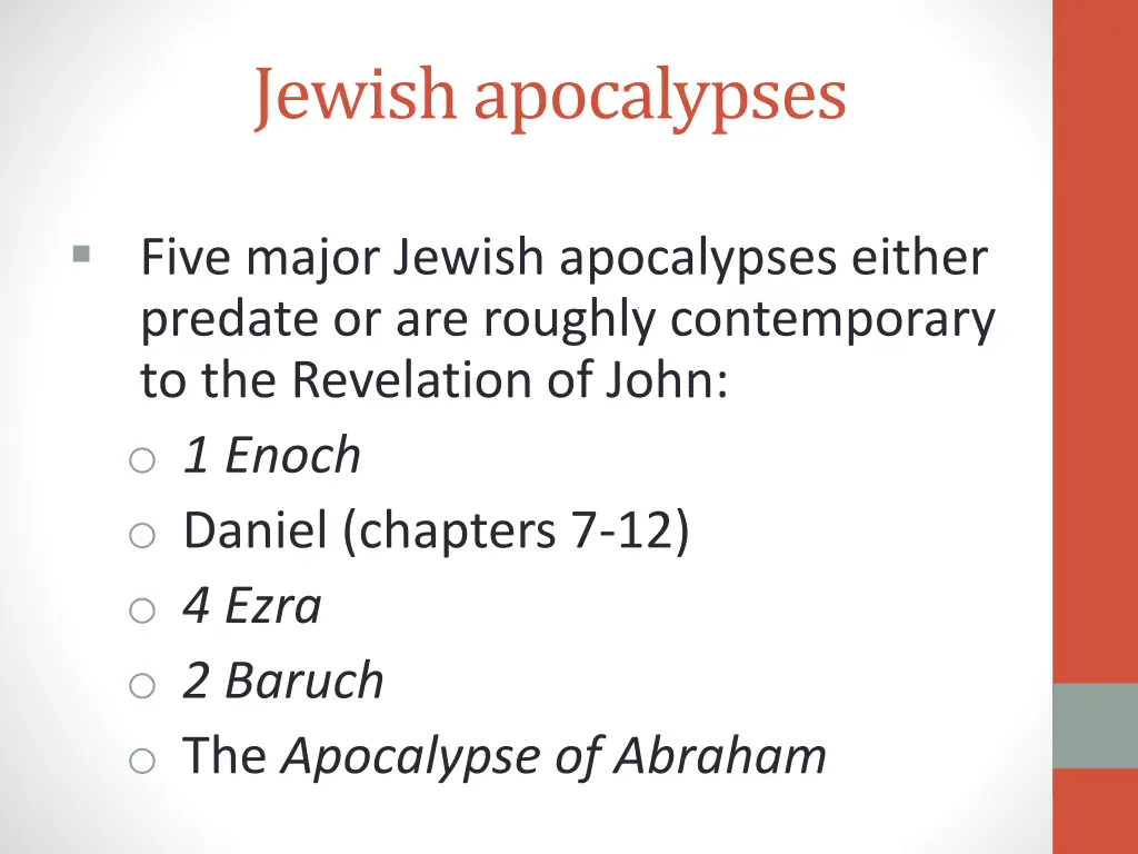 jewish apocalypses