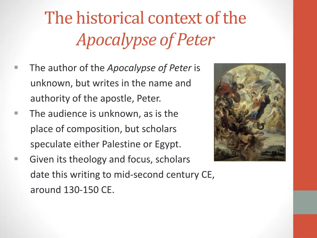 the historical context of the apocalypse of peter