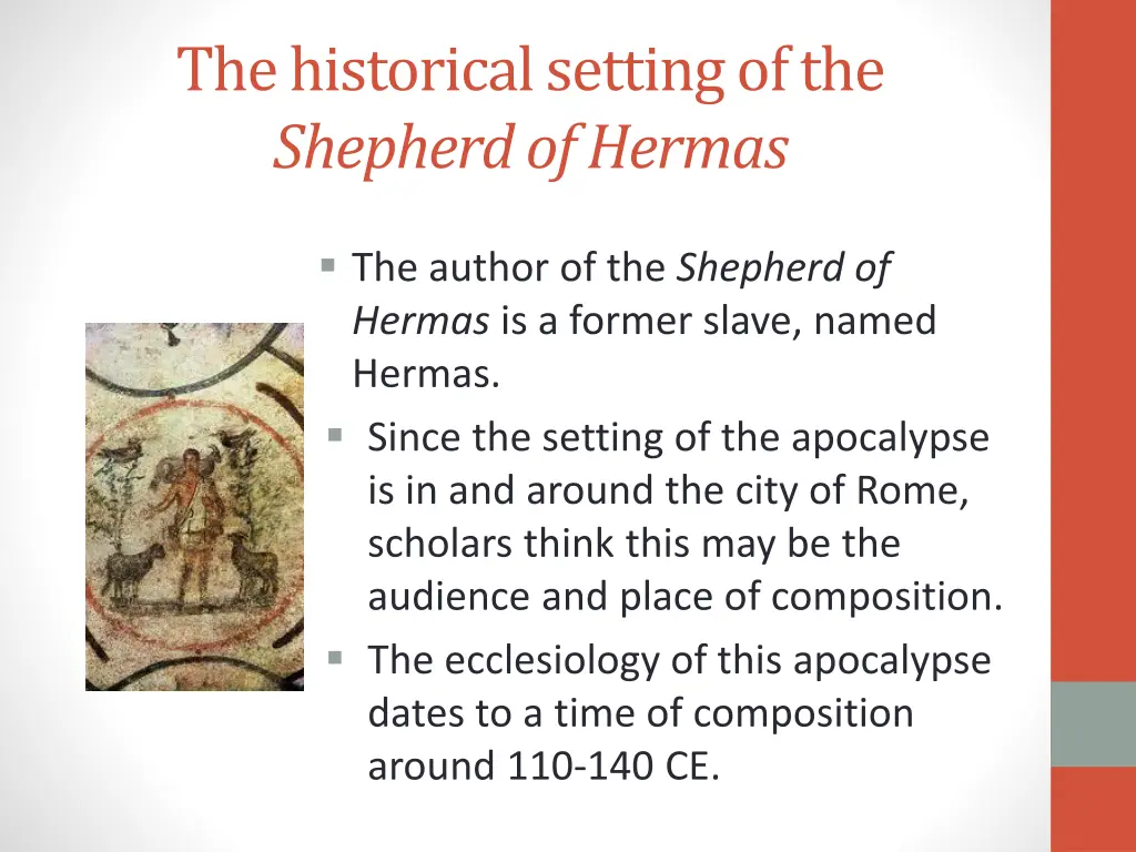 the historical setting of the shepherd of hermas