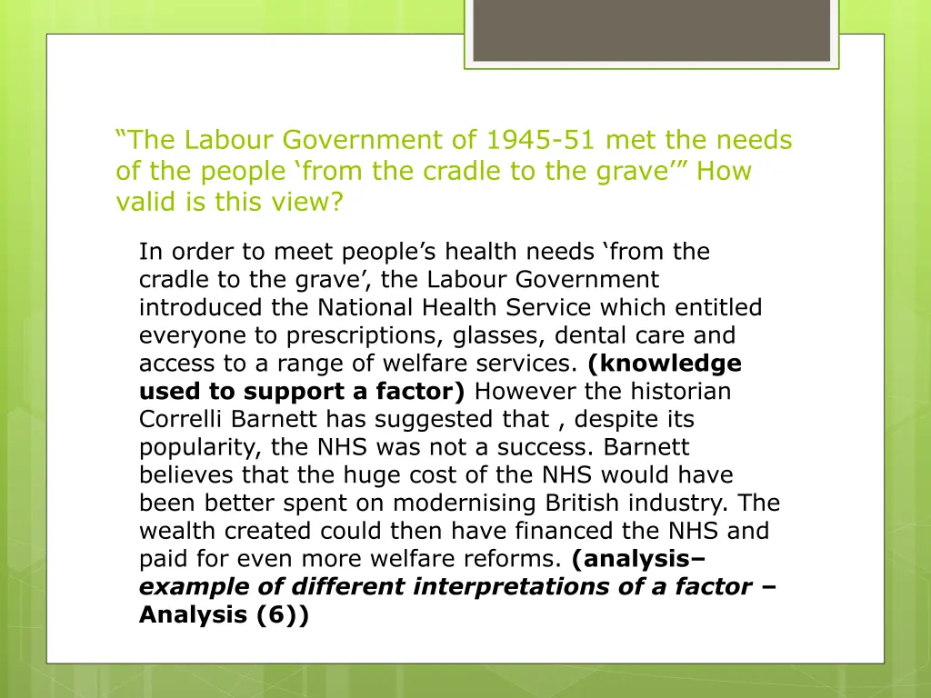 the labour government of 1945 51 met the needs