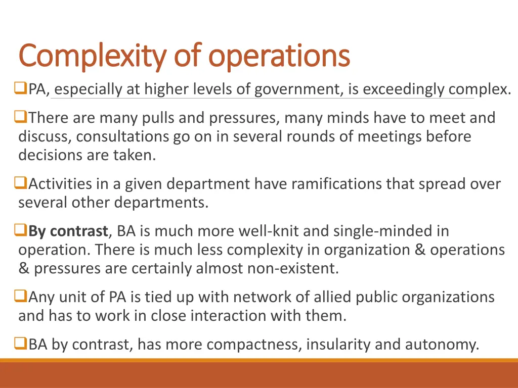 complexity of operations complexity of operations